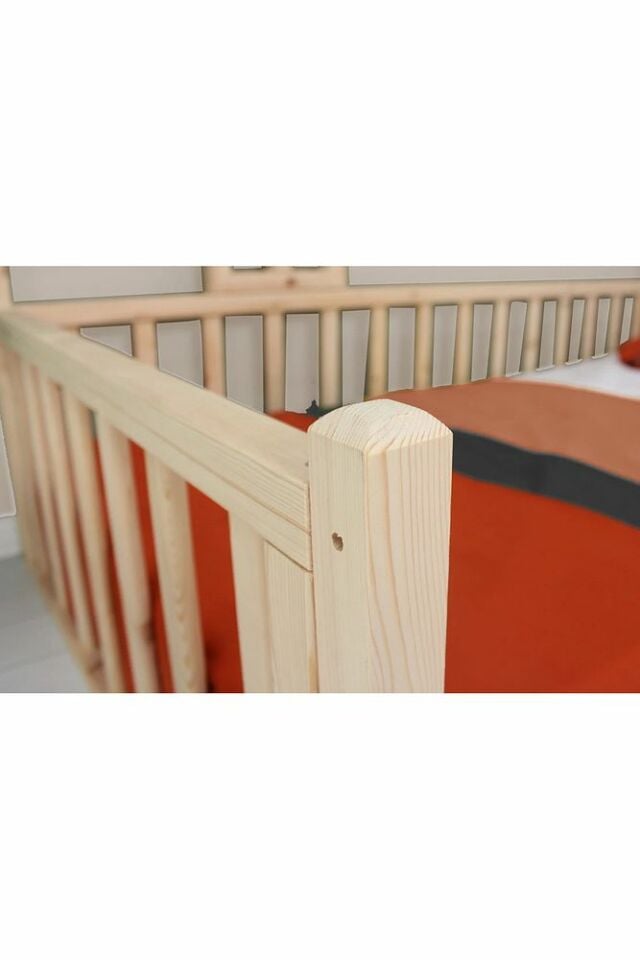 Doğal Ahşap Montessori Bebek ve Çocuk Karyolası