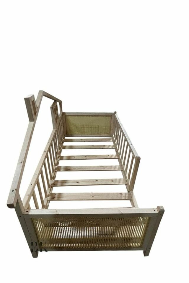 Hasır Doğal Ahşap Montessori Bebek ve Çocuk Karyolası