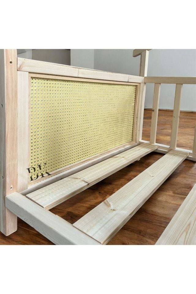 Hasır Doğal Ahşap Montessori Bebek ve Çocuk Karyolası