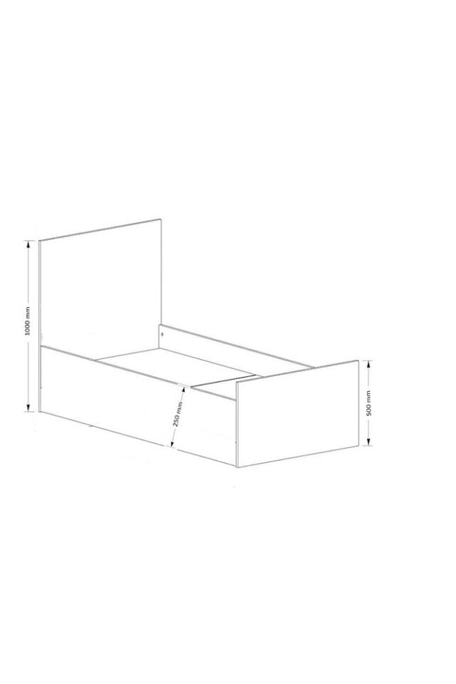 Beyaz Minimalist Tek Kişilik Karyola