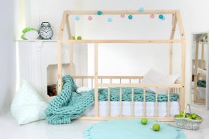 Baby Kinder Beauty Doğal Montessori Bebek ve Çocuk Karyolası Doğal Çam - 100 x 200