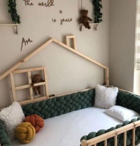 Baby Kinder Fancy Doğal Montessori Bebek ve Çocuk Karyolası Doğal Çam - 90 x 190