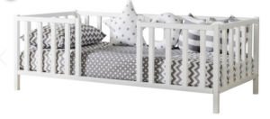 BABY KİNDER ÇATISIZ BEYAZ MONTESSORİ BEBEK & ÇOCUK KARYOLASI BEYAZ - 90 x 190