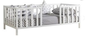 BABY KİNDER ÇATISIZ BEYAZ MONTESSORİ BEBEK & ÇOCUK KARYOLASI BEYAZ - 80 x 180