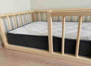 Baby Kinder Elegant Doğal Montessori Bebek ve Çocuk Karyolası Doğal Çam - 70 x 130