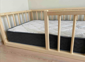 Baby Kinder Elegant Doğal Montessori Bebek ve Çocuk Karyolası Doğal Çam - 100 x 200