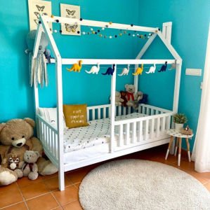 Baby Kinder Wh. Lovely Ahşap Montessori Bebek ve Çocuk Oyun Evi ve Karyolası
