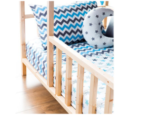 Baby Kinder Roofed Montessori Bebek & Çocuk Karyolası Doğal Çam - 70 x 130
