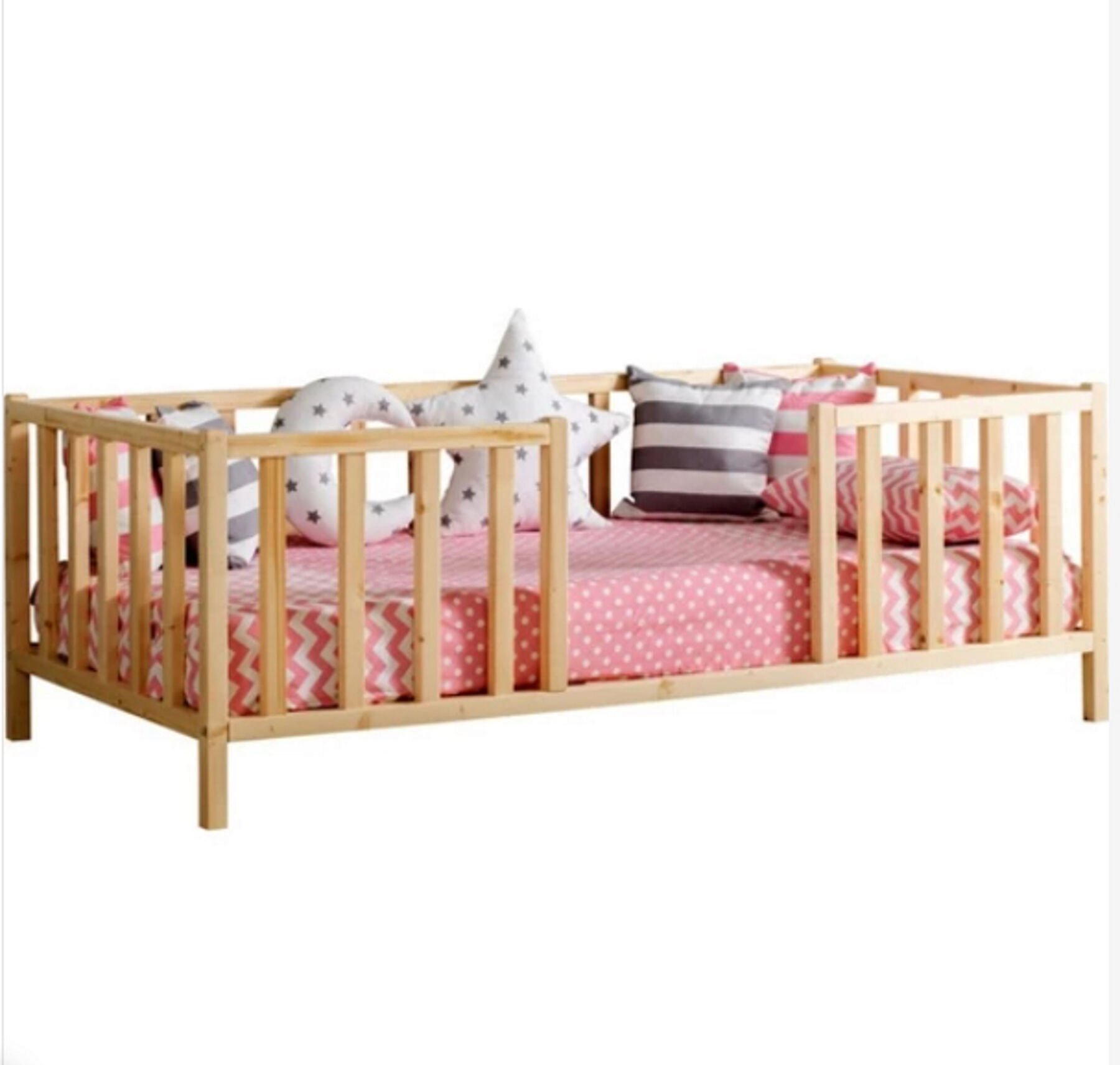 BABY KİNDER ÇATISIZ DOĞAL MONTESSORİ BEBEK & ÇOCUK KARYOLASI