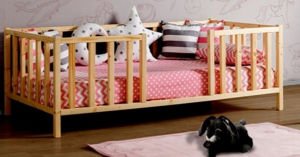 BABY KİNDER ÇATISIZ DOĞAL MONTESSORİ BEBEK & ÇOCUK KARYOLASI Doğal Çam - 80 x 180