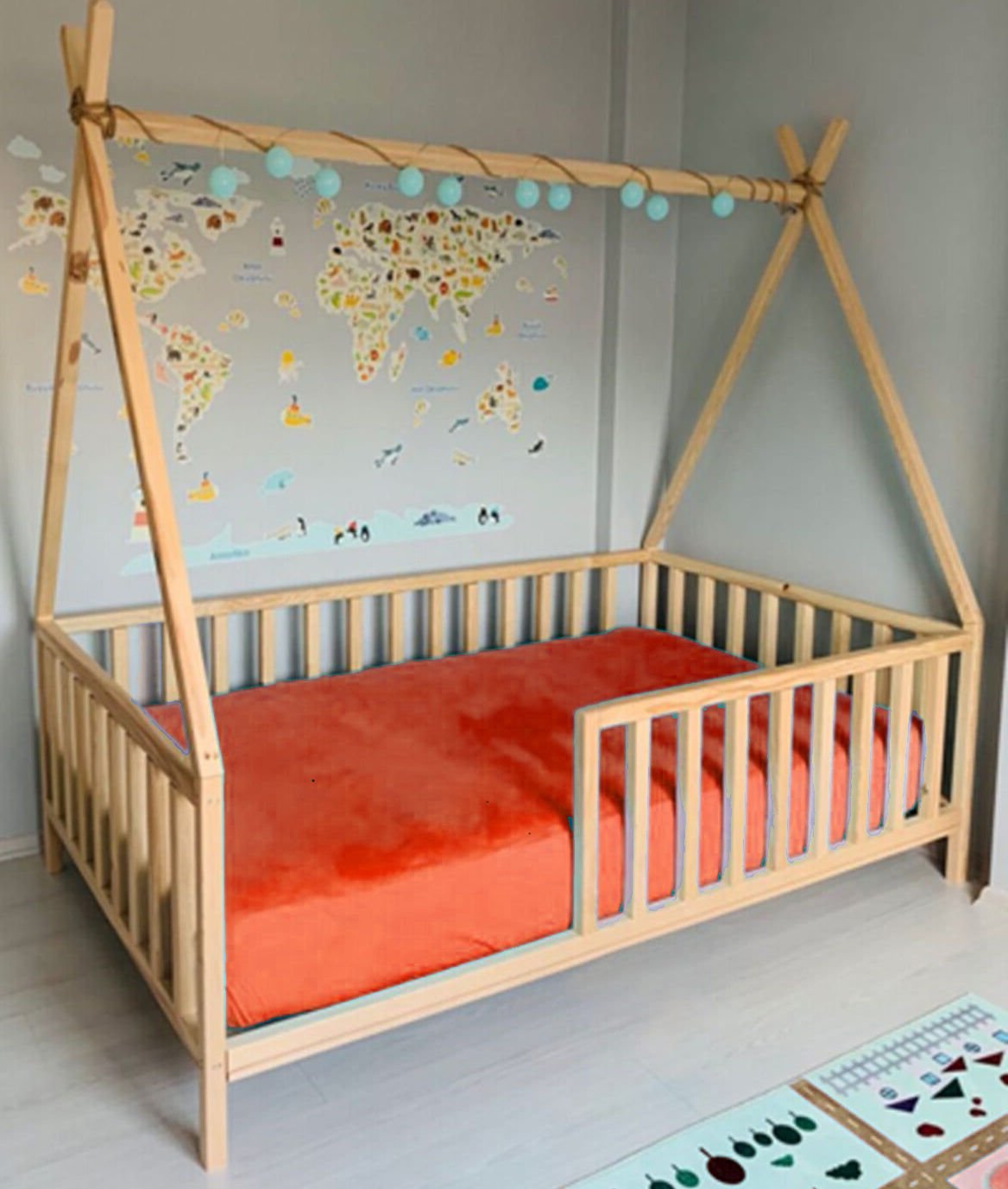 BABY KİNDER KIZILDERELİ DOĞAL MONTESSORİ BEBEK & ÇOCUK KARYOLASI