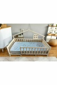 Panorama Doğal Ahşap Montessori Bebek ve Çocuk Karyolası