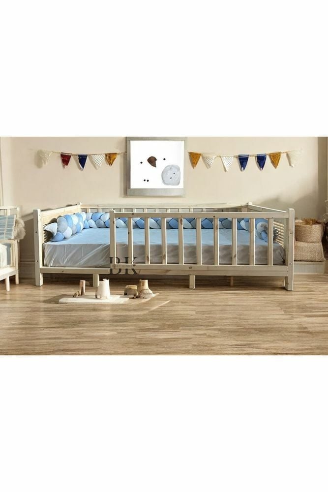 Parla Doğal Ahşap Montessori Bebek ve Çocuk Karyolası